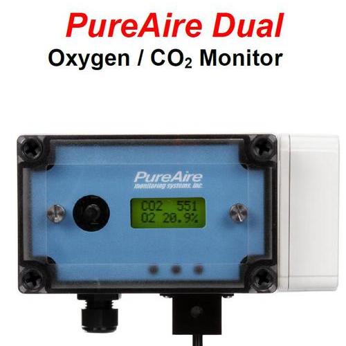 PureAire 二氧化碳监测仪，双通道O2/CO2监测仪