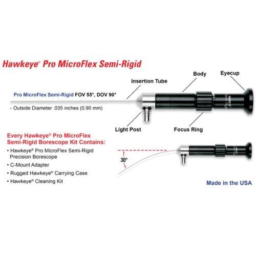 Hawkeye Pro MicroFlex Semi-Rigid内窥镜 0.035 英寸（0.9 毫米）